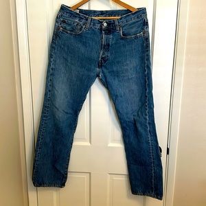 Men’s well worn Levi’s 501’s